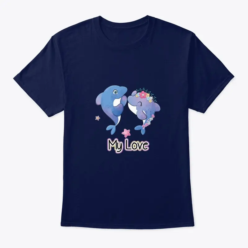 T shirt Cute Dolphine